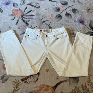 Vintage Y2K Juicy Couture Women's Straight Leg Jeans - White